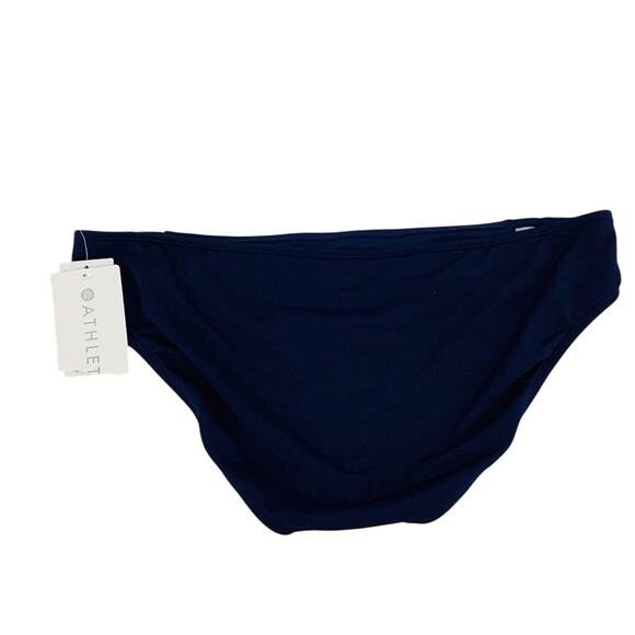 Athleta Womens Blue Aqualuxe Ladder Front Medium Tide Bottom Bikini Xlarge - Picture 6 of 7